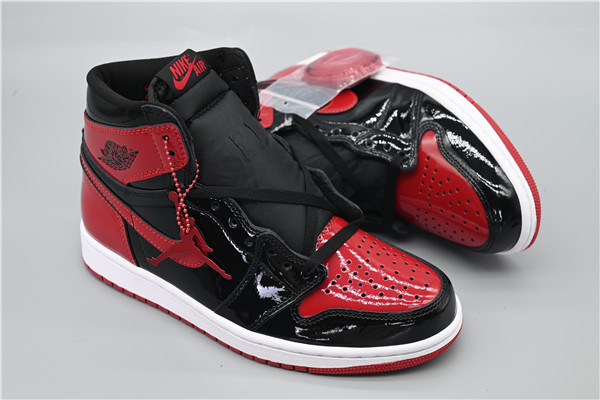 Men's Running Weapon Air Jordan 1 Black/Red Shoes 0158
